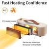 Energy-Efficient Space Heater for Indoor Use, Small Portable Electric Heater with Fast Heating, Tabletop Fireplace