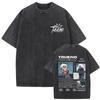 Hot Sale New Rapper Trueno El Ultimo Balie World Tour Vintage Washed T Shirt Mens Clothing Hip Hop Streetwear Oversized Tshirt
