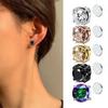 Magnetic Stud Earrings Non Piercing Clip Earrings for Women Men Punk Round Zircon Magnet Earrings Jewelry