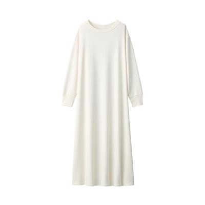 Женское платье MUJI оверсайз из смесовой вискозы XXL, FD1JVA4S, Цвет: Слоновая кость, Женское