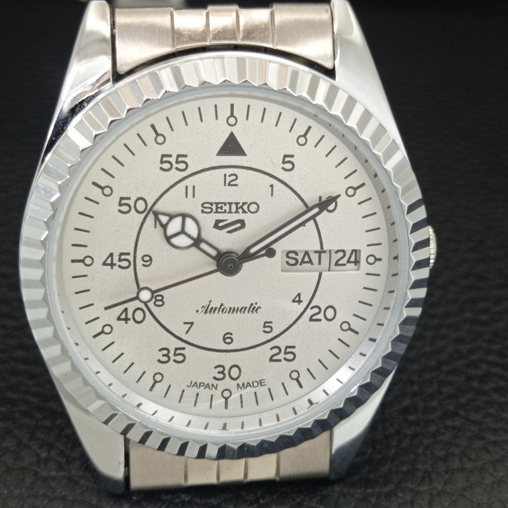 ОТРЕМОНТИРОВАННЫЕ ВИНТАЖНЫЕ МУЖСКИЕ СЕРЕБРЯНЫЕ ЧАСЫ SEIKO 5 AUTOMATIC 6309A ЯПОНИЯ a442951-1