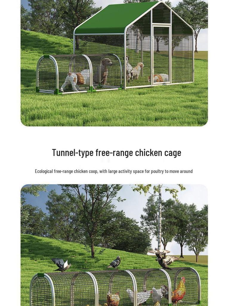 Chicken Walking Tunnel: Ground Cage Extension for Pet Chickens