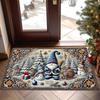 Christmas Carpet Entrance Welcome Mat Winter Snowman Carpet Waterproof Floor Mat Rug For Bedroom Home Decorat