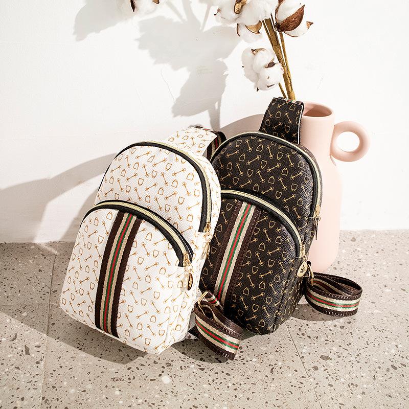 Нагрудная сумка с принтом Женская сумка для мобильного телефона Женская сумка-пояс Street Trend