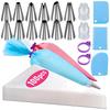 Russian Piping Tips Set, 8 Pieces Cake Decorating Tips Baking Supplies, 7 Flower Frosting Nozzles Icing Tips and 1 Three-hole Couplers for Cake