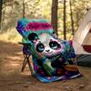 1PC Custom Name Panda Underwater Adventure flannel blanket versatile,all-season throw suitable for the living room,bedroom,camping,travel,and gift