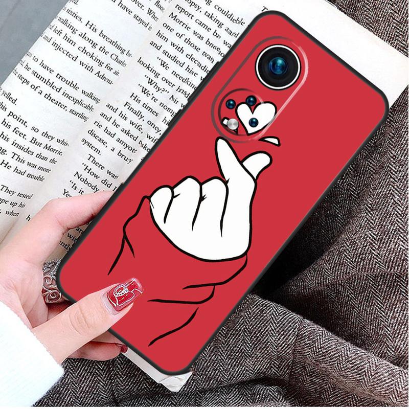 Чехол Kpop Пальцевое Сердце для Honor Magic 8 5 6 7 Lite Honor 200 400 Pro 50 70 90 X9d X9b X9c X9a X8c X8b Win RT