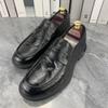 High-end Men's Shoes 2025 Spring New Cowhide Thick-soled Formal Business Shoes Non-slip One-pedal Casual Leather Shoes Men