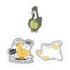 Xiaomi Duck Cosplay Wearing Dinosaur Costumes Enamel Pin Quack! Ugly Ducking Superior By Nature Tired As Duck Brooch Badge Jewelry Gift