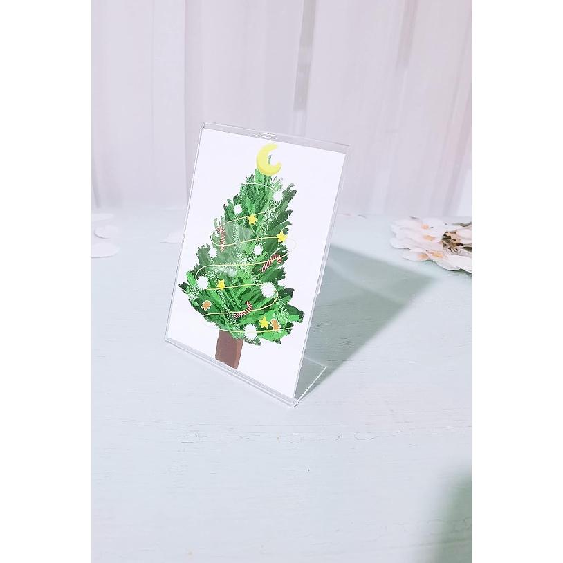 HESIN 10 шт. Акриловый держатель для табличек 3,5x5 Акриловый ценник для магазина L-образный Вертикальный Стойка с наклонной задней стенкой для объявлений, информации, меню, прайс-листа,