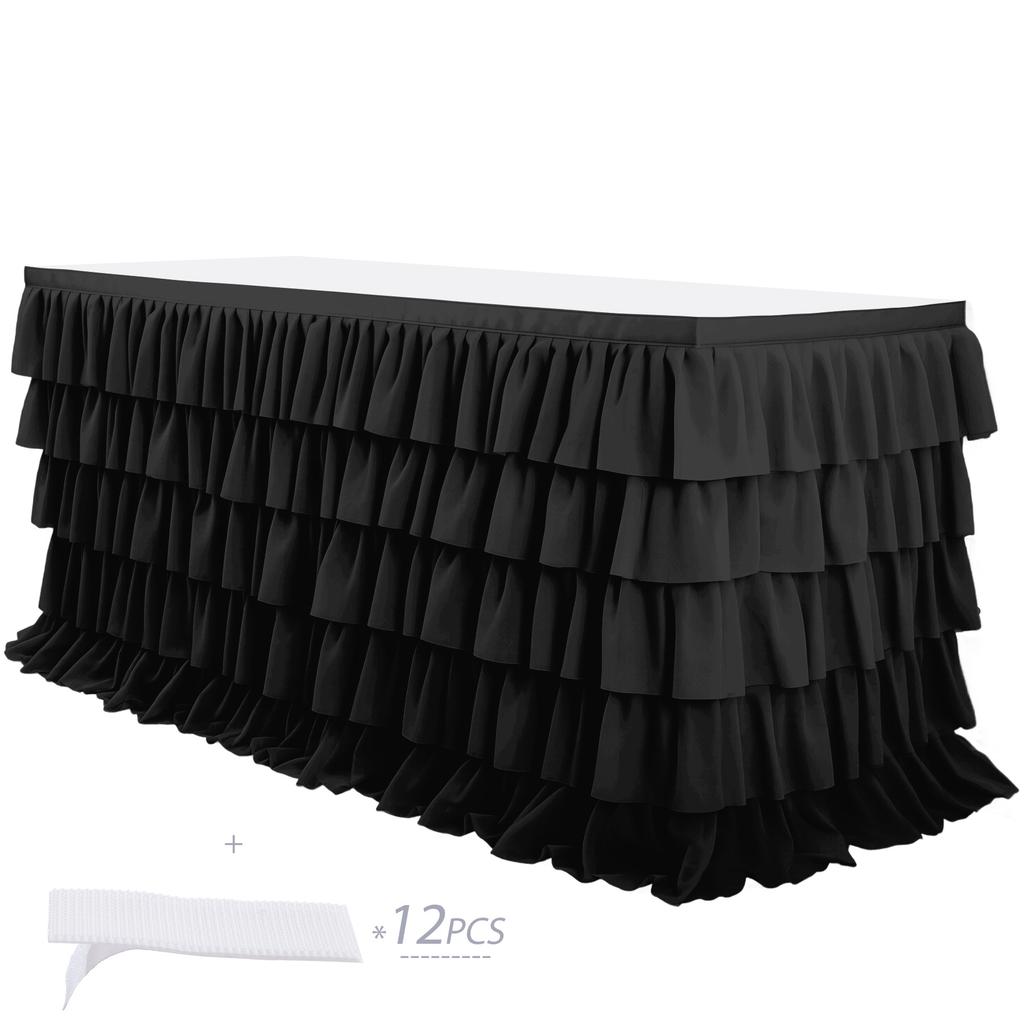 Five Layer Cake Table Skirt Rectangular Stall Birthday Party Wedding Cake Table Skirt Hotel Party Festival Decoration Atmosphere