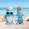 2Pcs Beach Gnomes Plush Summer Gnomes Decorations with Weighted Base Beach Gnomes Couple Decor Tiered Tray Decor for Farmhouse
