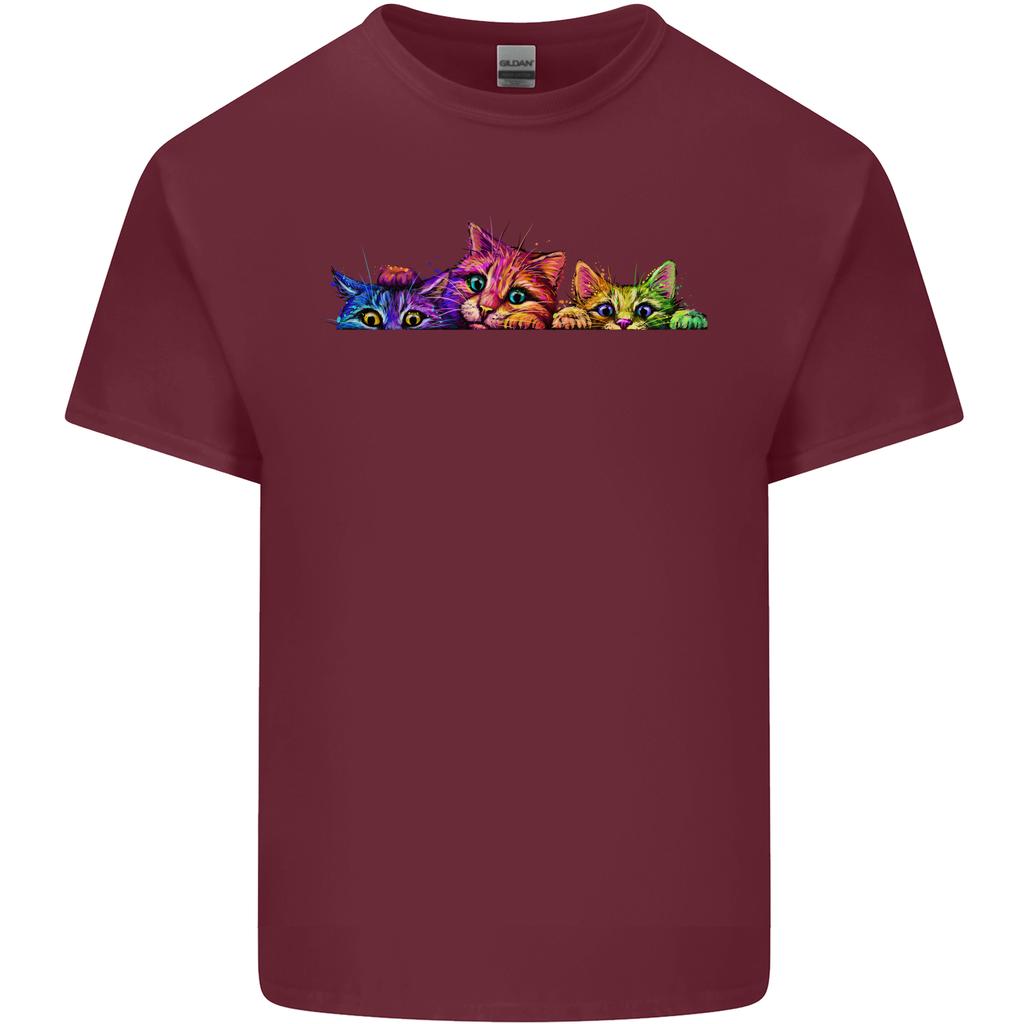 Three Colourful Cats Unisexs Light Cotton TShirt