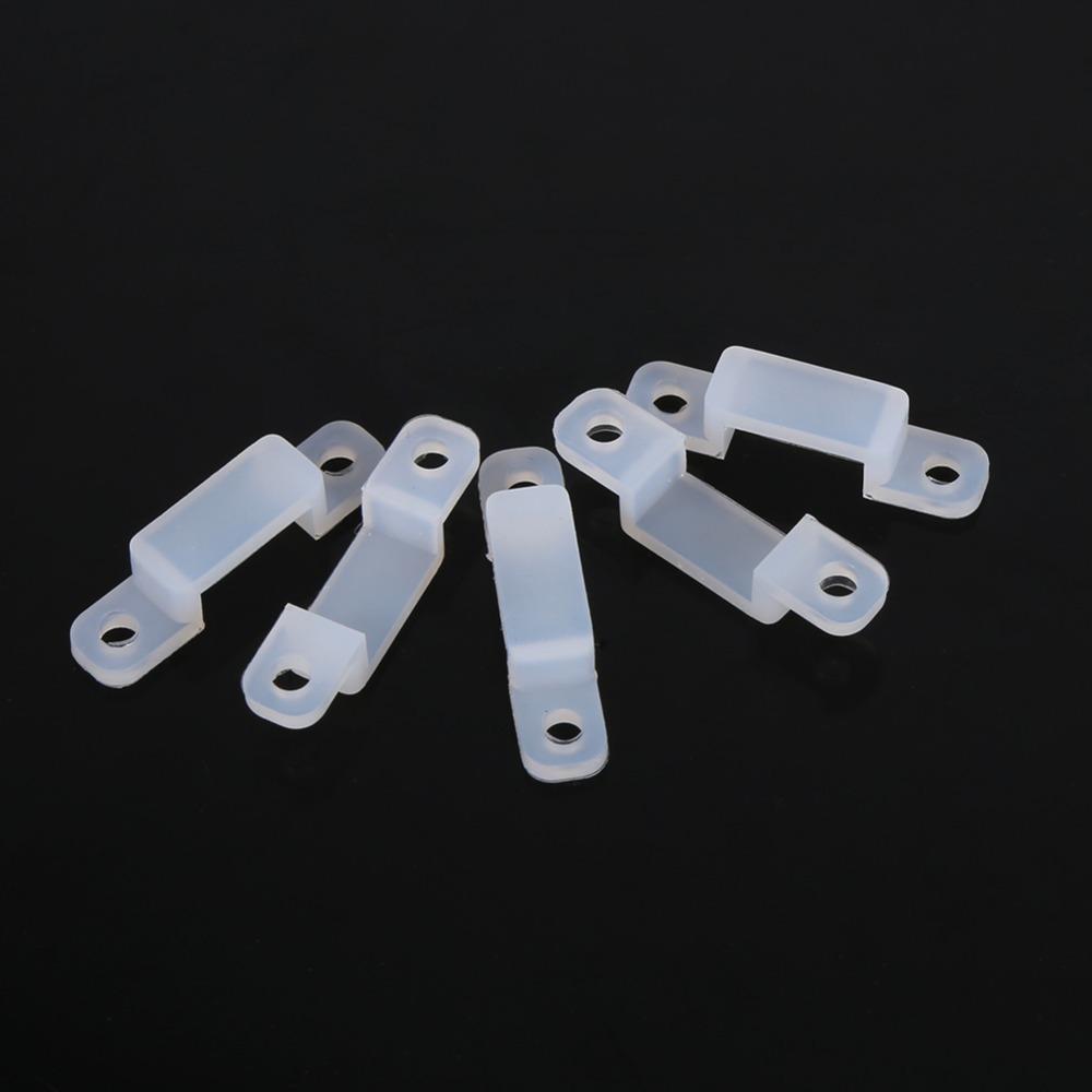 200 Pack Silicone LED Strip Clip White LED Strip Light Clip  Light Strip Installation