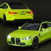 1:32 BMW M4 Sports Car Simulation Alloy Car Model Metal Model Sound and Light Pull Back For Boy Toy Car Gift