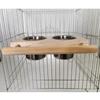 Bird supplies bird utensils parrot stainless steel food box food trough drinking bowl with bracket