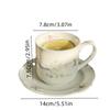1set Swan Ceramic Coffee Cup and Saucer Set Afternoon Tea Tableware Mug Dessert Plate Kitchen Mug Ceramic Cup Spoon-Free
