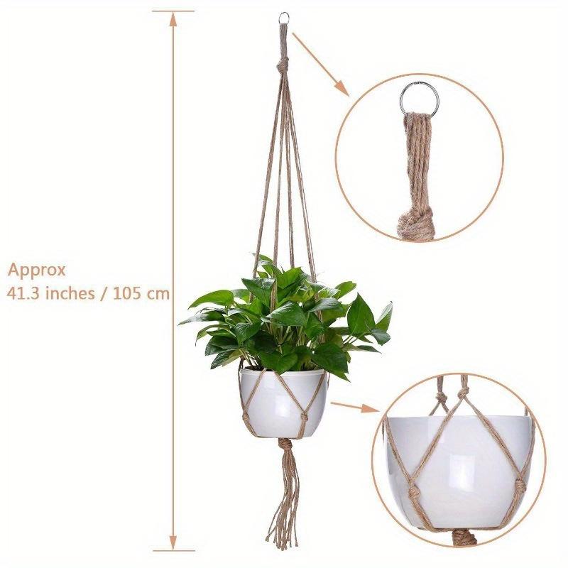 Gardening and Greening Creative Flowerpot Net Bag Woven Cotton Twine Net Bag Hanging Basket Meat Plant Hanging Rope Hanger