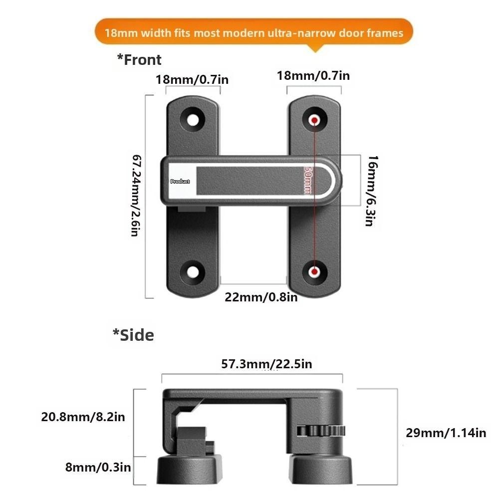 Multi-purpos Surface-Mounted Luminous Door Buckle Safety Luminous Door Hasp Sturdy Anti-theft Door Catch Bolt Cabinet