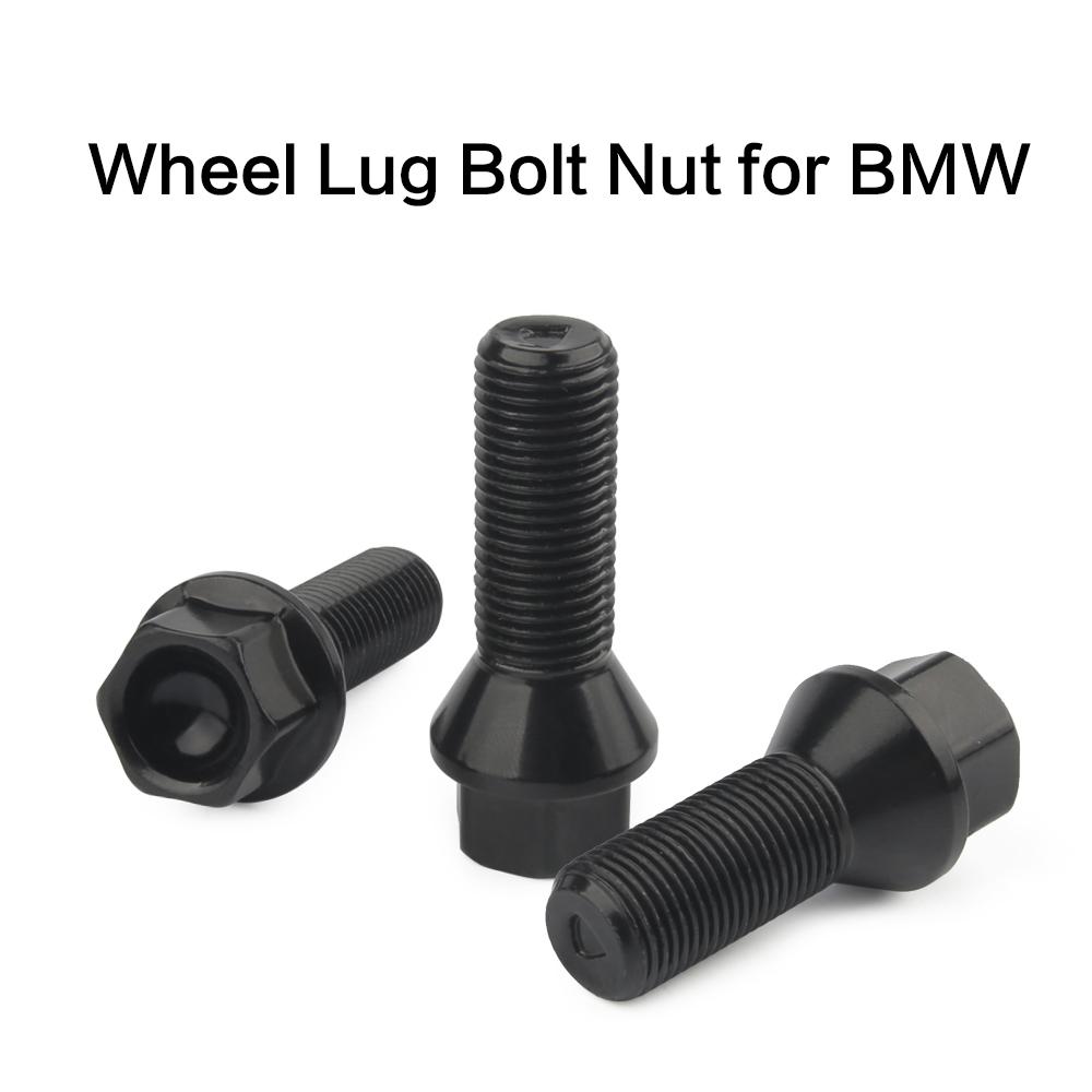 4 шт. колесные болты для BMW E90 E91 E92 E93 3 стиля Авто универсальные гайки шпильки винты M12 x 1.5 M14 x 1.5 M14 x 1.25 черные