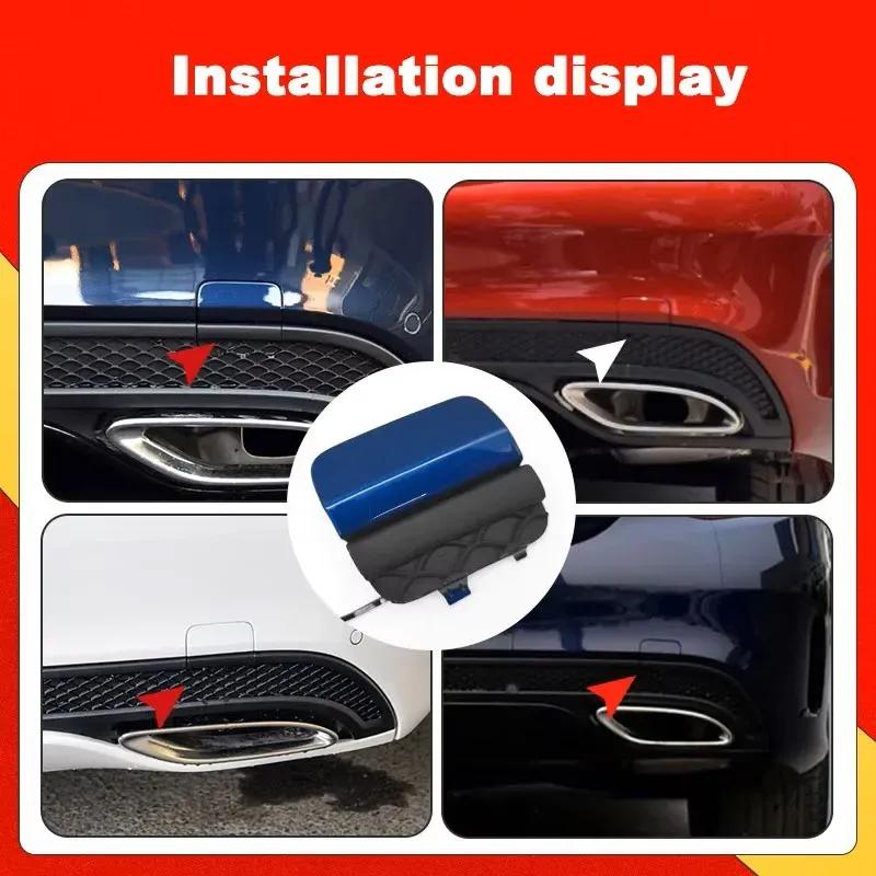 Front Rear Tow Hook Cap Towing Eye Cover Set For Mercedes-Benz W205 C-Class 2015-2018 C180 C200 C220 2058850224 2058850256