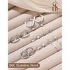 Jstyle Hypoallergenic Earring Stacks for Women Stainless Steel Earrings | 20G Cartilage Earrings for Multiple Piercings, Small Studs Huggie Hoops