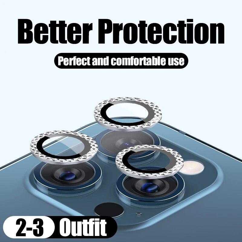 3Pcs Camera Lens Protector For iPhone 11 12 13 14 15 Pro Max Mini Protective Glass For iPhone 14 15 Pro Max Camera Lens Glass 4