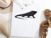 Iguana Scribble Shirt, Minimalist Iguana Line Art Tee, Reptiles Owner Gift