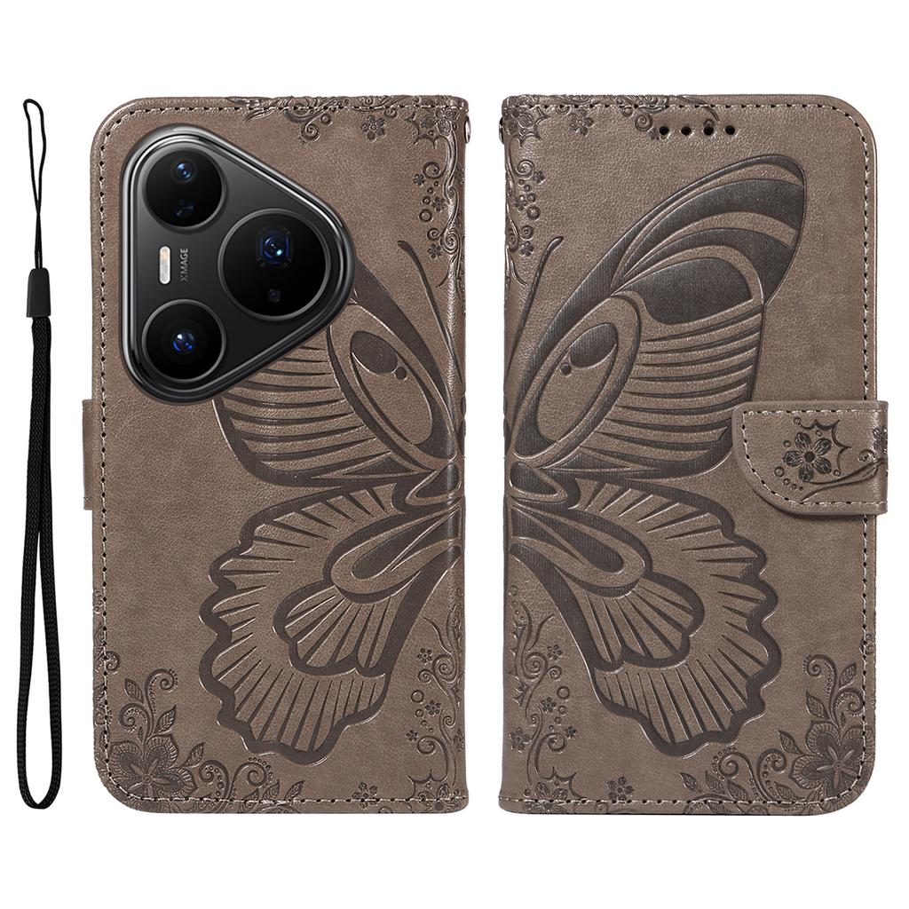 For Huawei Pura 80 Pro+/Huawei Pura 80 Pro Case Butterfly Pattern PU Leather Folio Flip Phone Cover