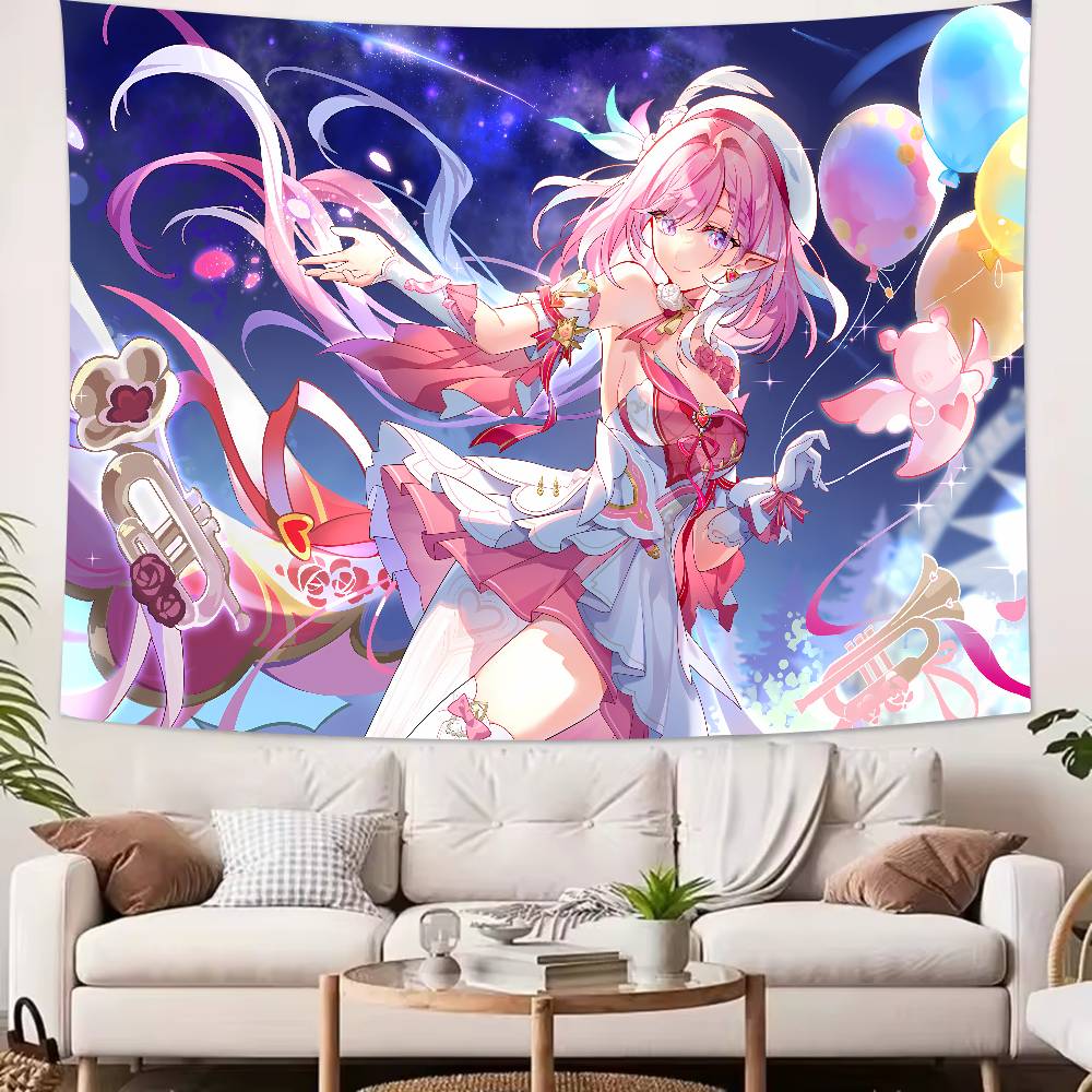 XXL Крутая Honkai Impact 3 Игровая Милая Девушка Элизия Гобелен Украшение Спальня Общежитие Фон Гостиная Клуб Гобелен