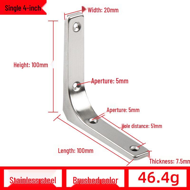 Треугольный настенный кронштейн: Изогнутая, несущая железная опора для стеллажей