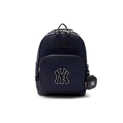 Рюкзак мужской New York Yankees с вышитым логотипом, жаккардовый, на молнии, нейлоновый, темно-синий 7ABKMD33N-50NYD