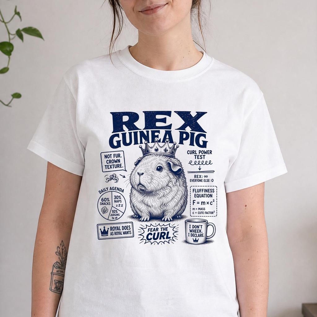 Funny Rex Guinea Pig Shirt - Retro Small Pet Gift - Sarcastic Rex Guinea Pig Clothing