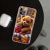 Animal Brown Cute Bear Phone Case Cover for iPhone 11 12 13 Mini 14 15 Plus 16 Pro Max 17 Air 7 8 + SE Art Customized Fundas 11