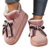 Fashion Bow Platform Women Snow Ankle Boots Suede Shoes Winter Warm Walking Shoes  2024 Trend Short  Cozy Mujer Zapatos Botas