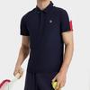 Fila Basic Simple Striped Short Sleeve Polo Shirt Men Polo Shirts Royal-Blue A11M323103FNV
