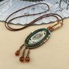 Boho Handmade Party Ethnic Jewelry Mala Wood Bead Buddhist Nepal Necklace Ethnic Pendant