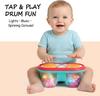 Baby Toys for 6 to 12 Months, Drum Musical Learning Infant Toys Rotating Light Up Toys for 12-18 Months, Tummy Time Toys for Baby