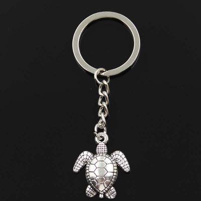 Модный брелок 26x23 мм черепаха морские подвески DIY мужские ювелирные изделия автомобильный брелок кольцо держатель сувенир для подарка