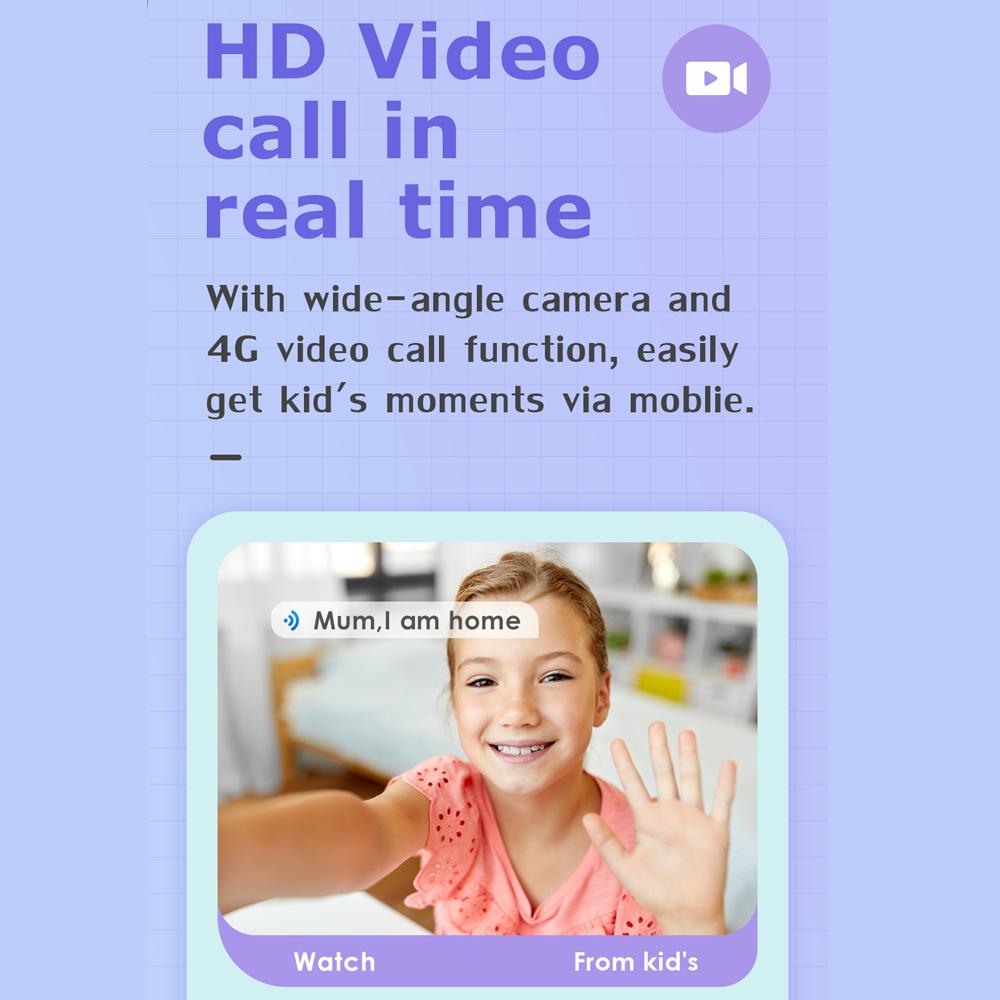 4 г детские умные часы с камерой Sos, водонепроницаемые GPS, Wi-Fi, монитор для видеозвонков, трекер местоположения, умные часы, детские часы