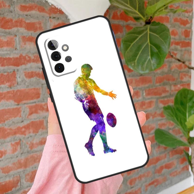 Rugby Ball Phone Case For Samsung Galaxy A15 A25 A55 A54 A34 A14 A35 A52 A32 A12 A51 A71 A13 A33 A53