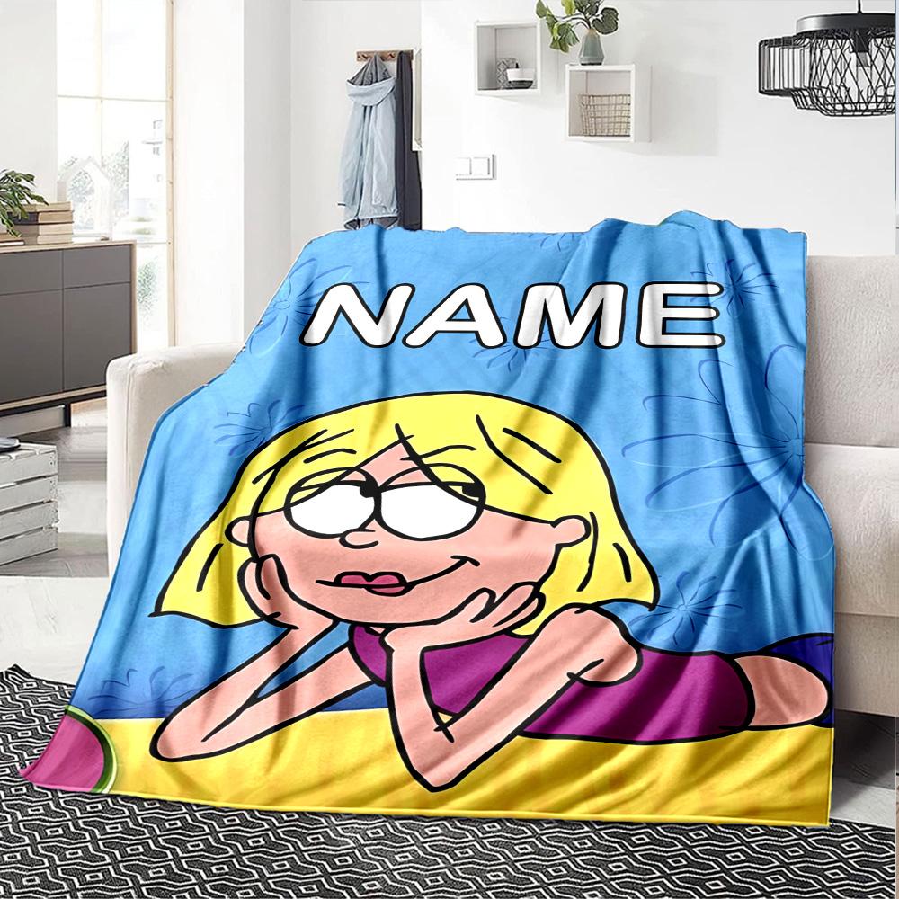 Customizable Lizzie McGuire Y Sus Locuras1 Throw Blanket – Personalized Name, All-Season Cozy Snug Blanket, Machine Washable, Personalized Blanket
