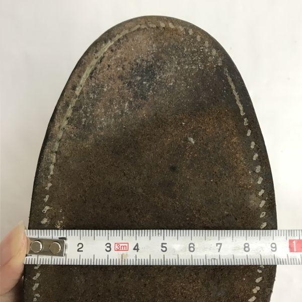 EATON Royal Sceptre Leather U-Tip Shoes 70s-80s Made in England Size 26.0 Black Vintage Business Dress Shoes(USED)