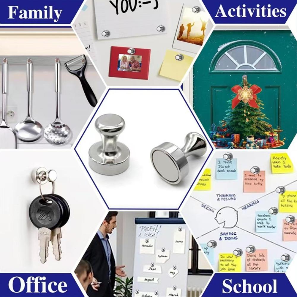 10 PCs DIY Magnetic Pushpins Portable Sucker Thumbtack New Magnet Hook  Refrigerator Whiteboard