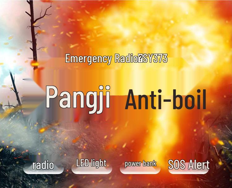 Solar-Powered Multi-Function Emergency Radio and Flashlight with Hand Crank and Power Bank