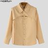INCERUN Men Long Sleeve Button Down Removable Two-piece Casual Loose Tops Shirts