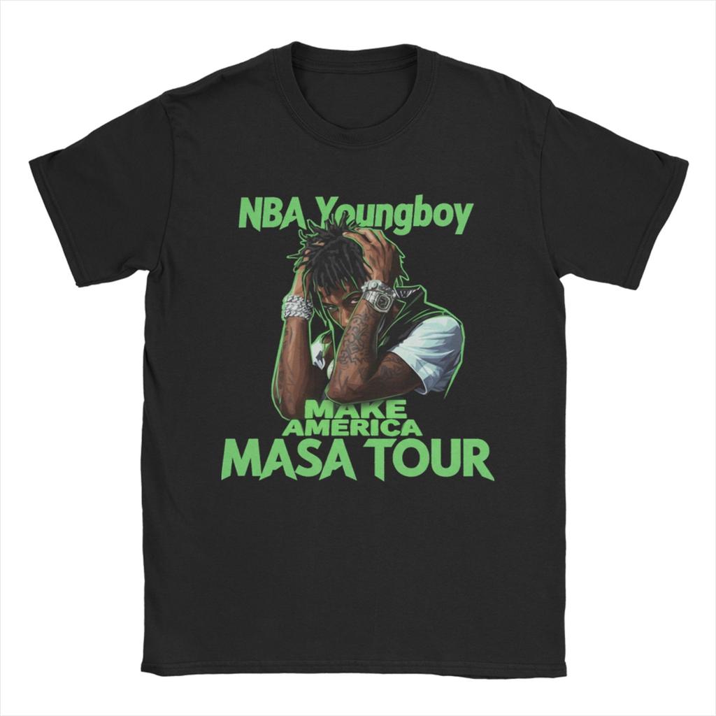 Рэпер Young Boy Never Broke Again MASA Тур 2025 Новое Поступление Футболка для Мужчин Женщин Чистый Хлопок Футболка Одежда