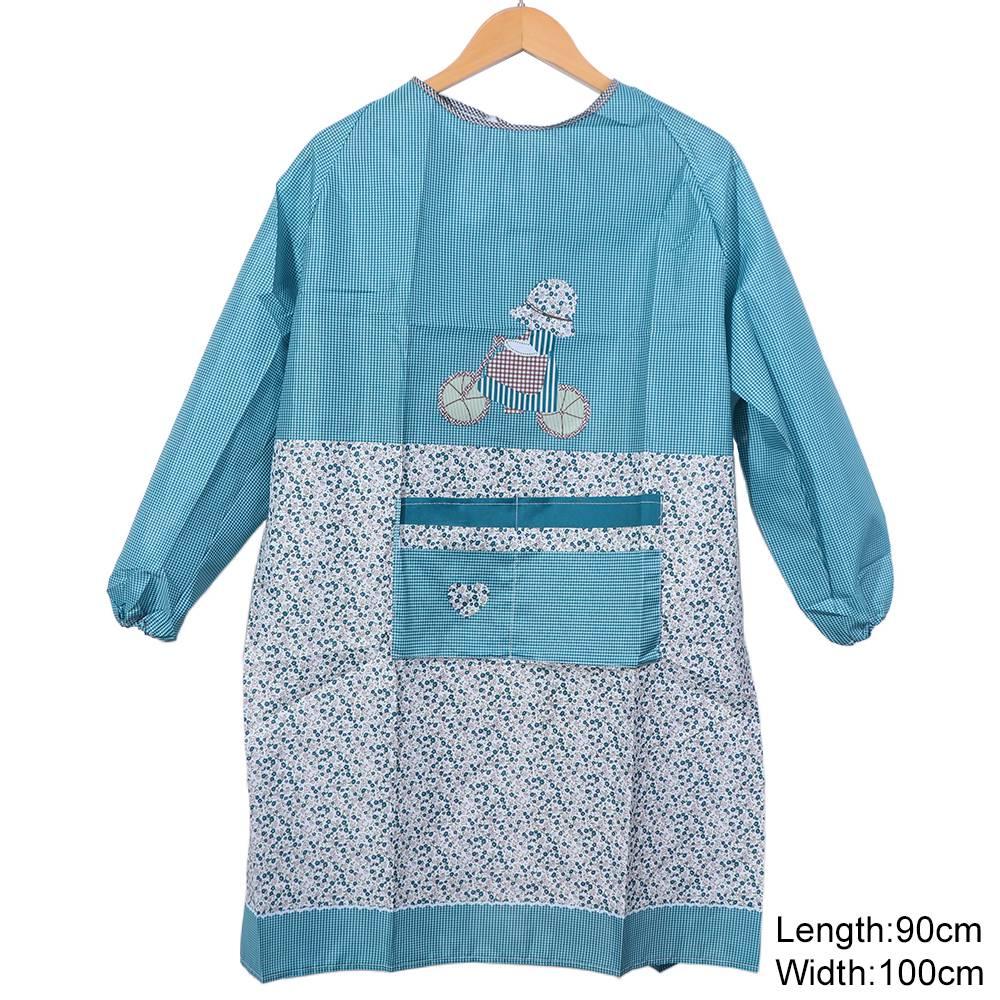 Oil-Proof Long Sleeves Cooking Apron Anti-Dust Cooking Cover Clothing Kitchen Apron Restaurant