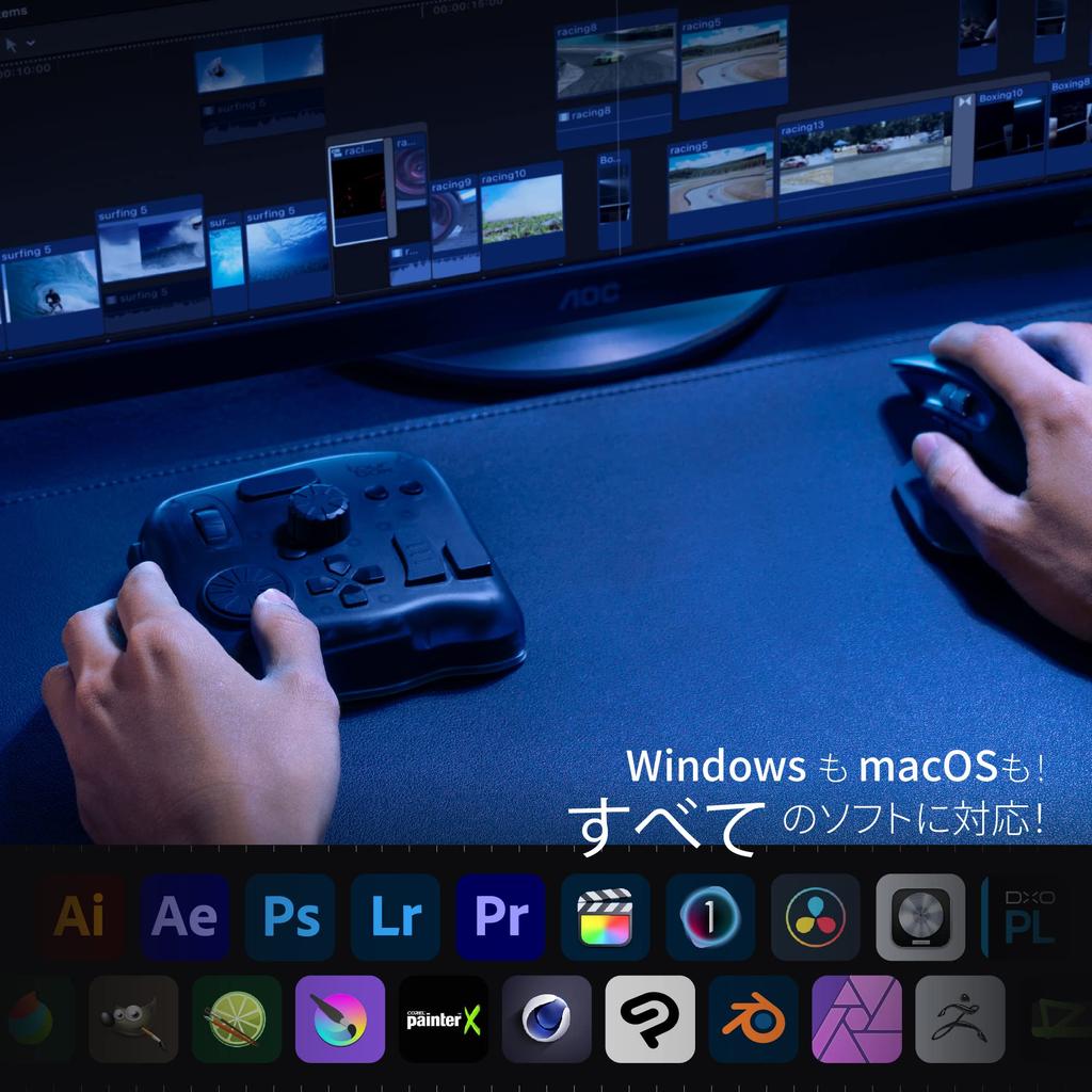 TourBox Elite Left Hand Device Bluetooth Haptic Feedback Video Movie Editing Modeling Color Correction Photo Processing Illustration Blind Operation