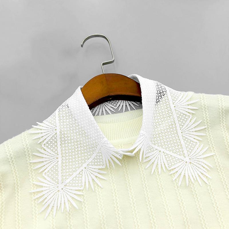 1шт модный поддельный воротник белый вышитый декоративный платок кукольная шея блузка декор